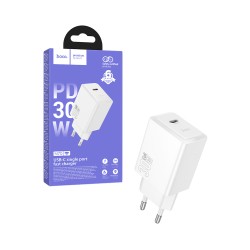 Adaptador Hoco N70 Nuevo de Porta Única PD30W Type-C Branco
